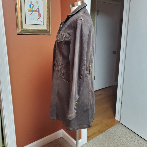 Diane Gilman long brown coat - Picture 3 of 8